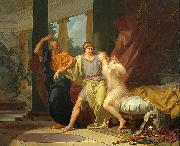 Baron Jean-Baptiste Regnault Socrates Tears Alcibiades from the Embrace of Sensual Pleasure oil painting reproduction